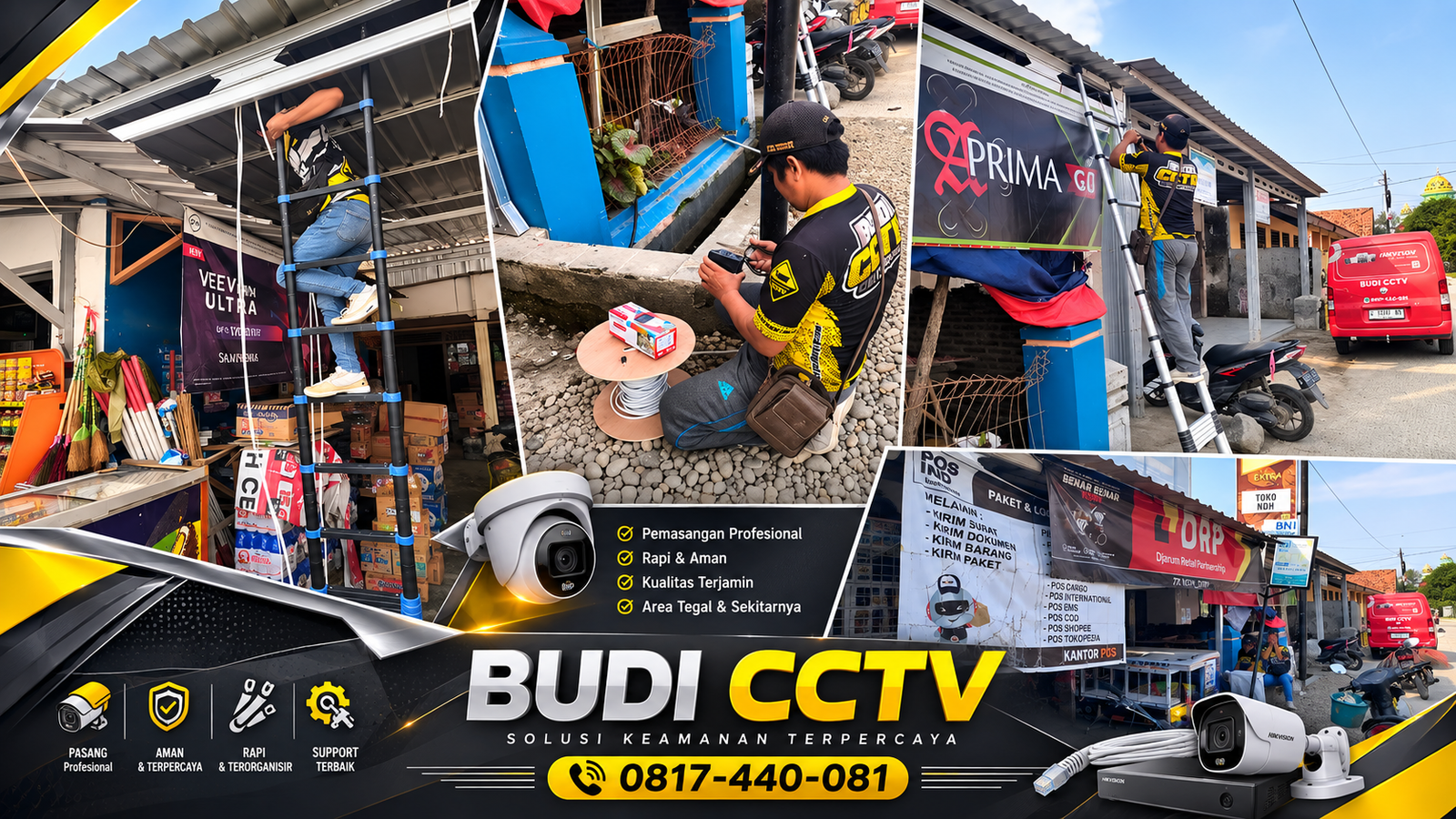 Instalasi CCTV Hikvision, Keamanan Password di Tempat Usaha Brebes