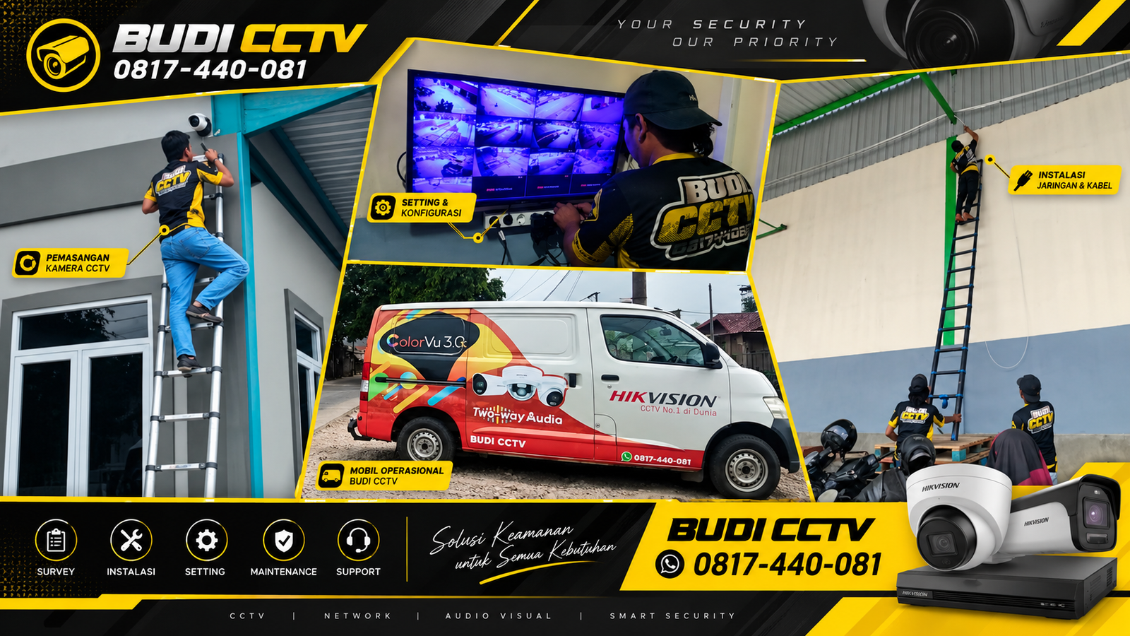 Instalasi CCTV Hikvision di Pabrik Brebes dengan Solusi Sesuai Anggaran