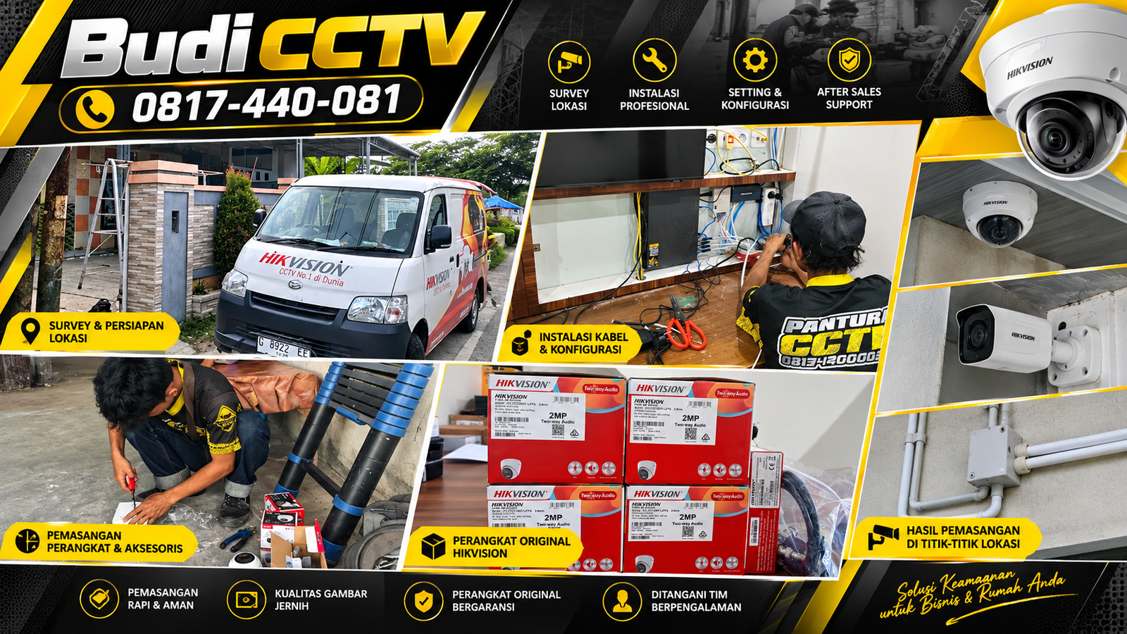 Instalasi CCTV Hikvision Two Way Audio di Rumah Brebes, Standar Keamanan Akses Sistem