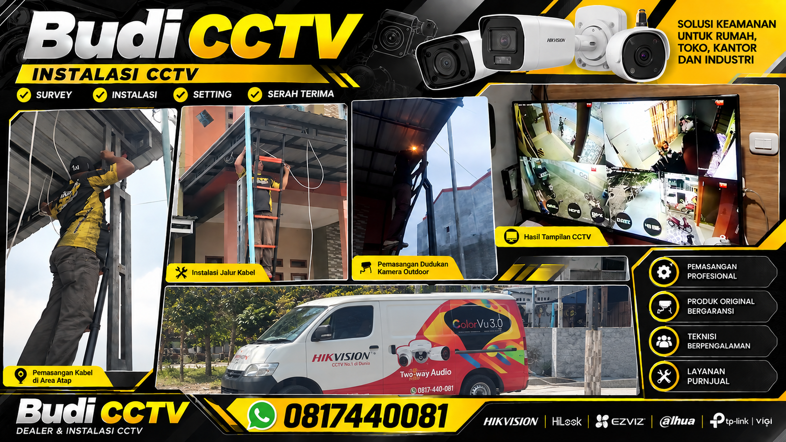 Pemasangan CCTV Hikvision Brebes untuk Rumah Tinggal, Garansi Resmi