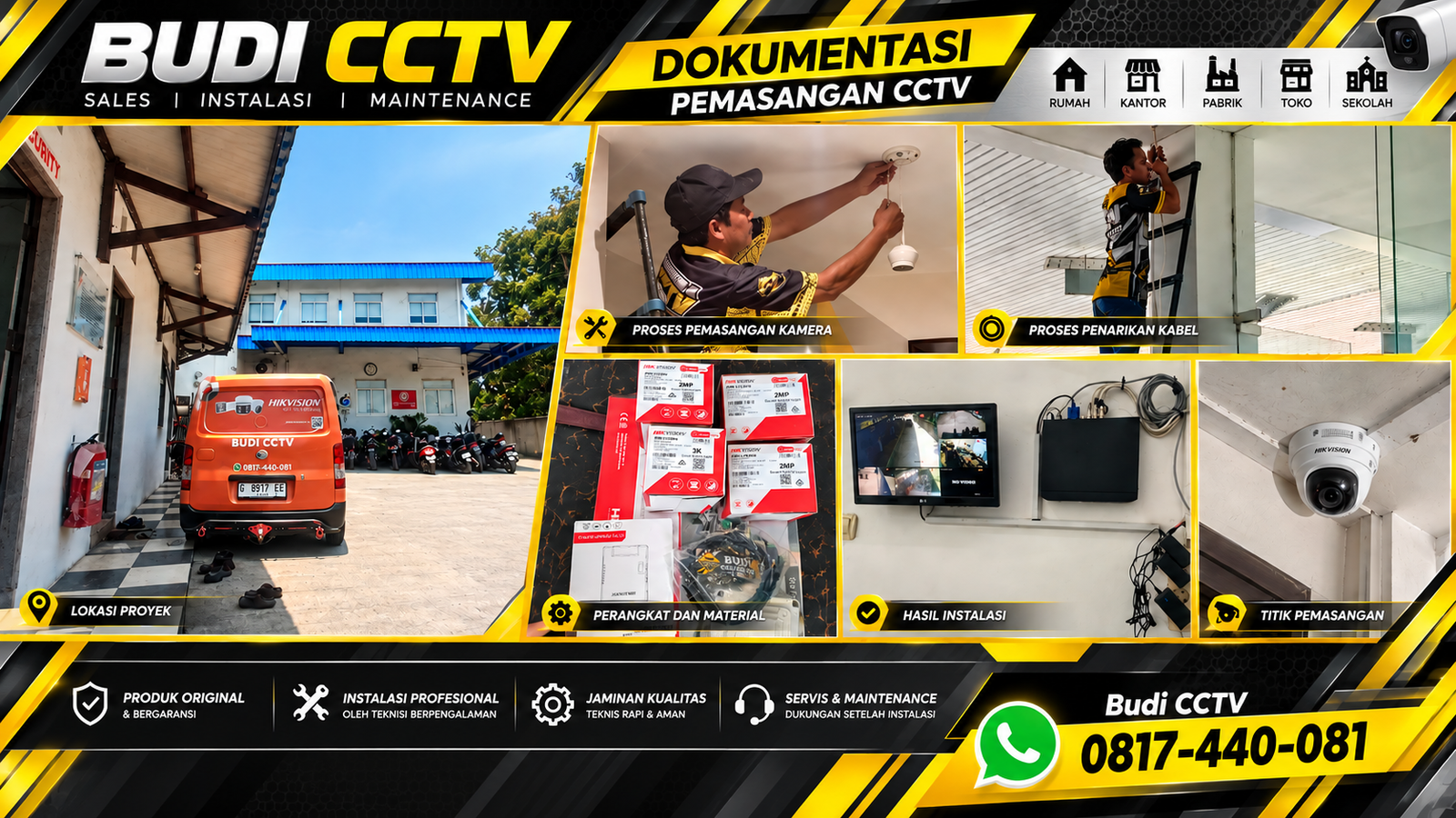 Instalasi CCTV Hikvision Pabrik Brebes Kurangi Risiko Kerugian