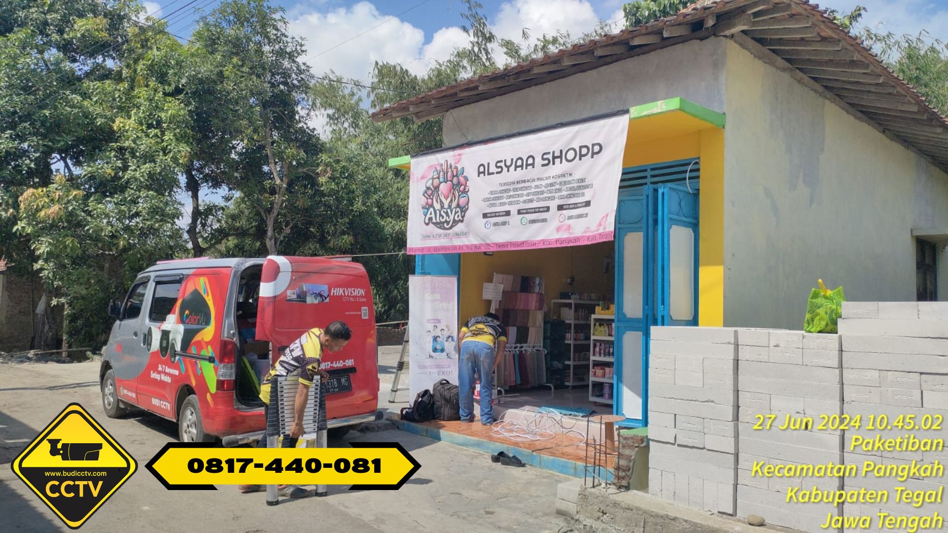 Pemasangan CCTV Hilook 4 Channel 2MP di Alsyaa Shop