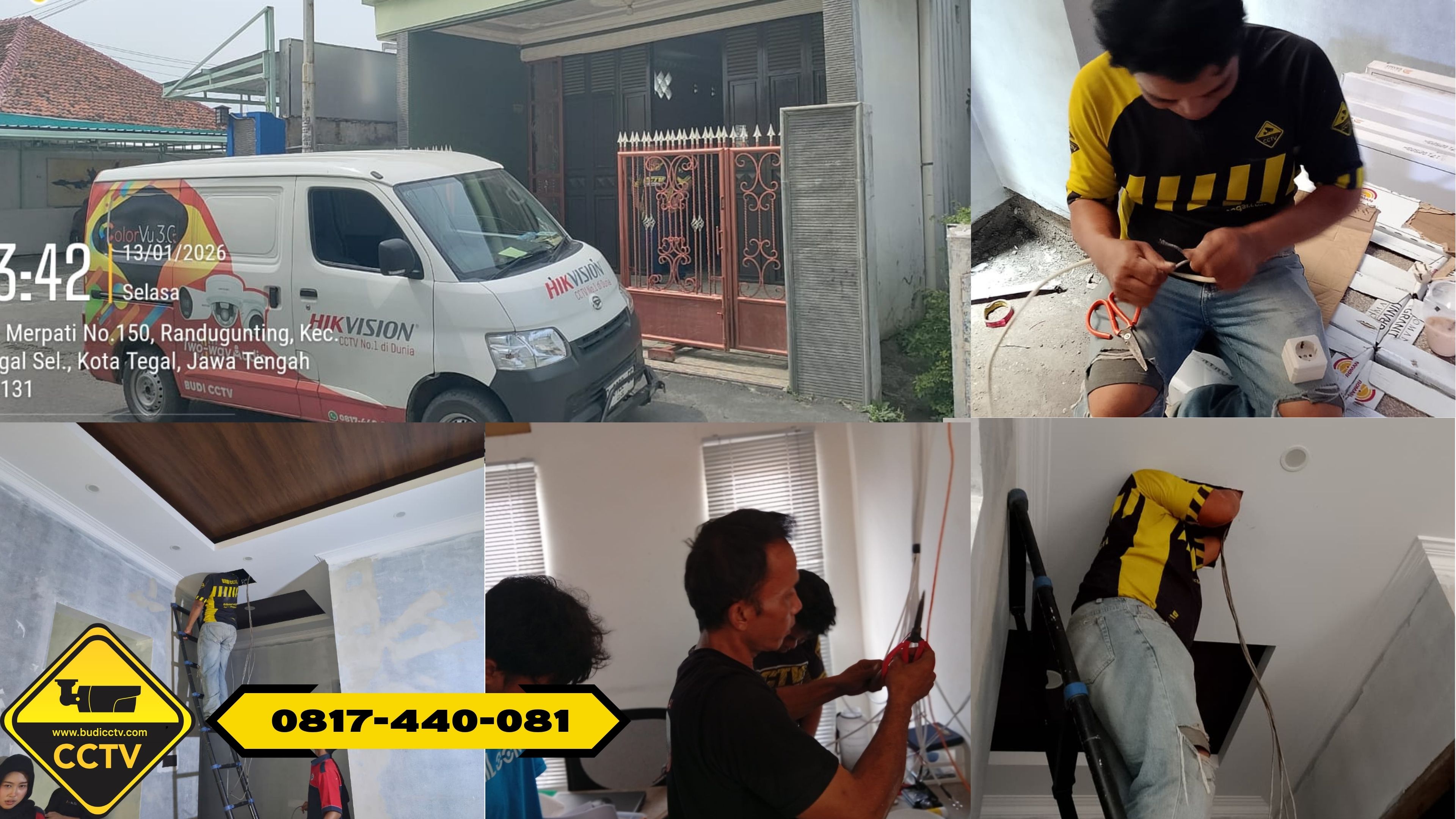 Pemasangan CCTV Hikvision 4 Channel Smart Hybrid Light 2MP di Rumah – Brebes
